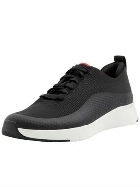 FitFlop Men's F-Sporty Ombre Knit Sneakers Black White Size 11 EUC